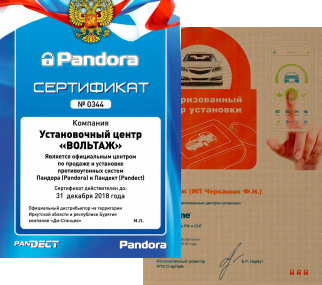 Сертификат Pandora